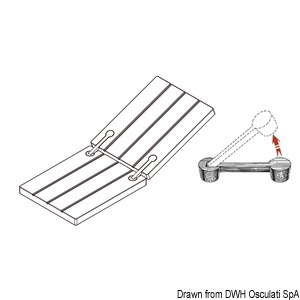 Peak flush hinge 190x40x30